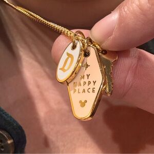 Gold-plated Disneyland-lovers charm necklace